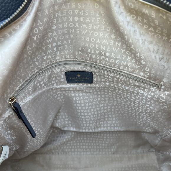 Kate Spade New York Large Gray Baxter Street Fernrose Pebbled Leather Tote Bag - Picture 12 of 16